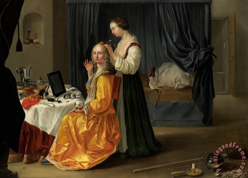 Lady At Her Toilet painting - Netherlandish School Lady At Her Toilet Art Print