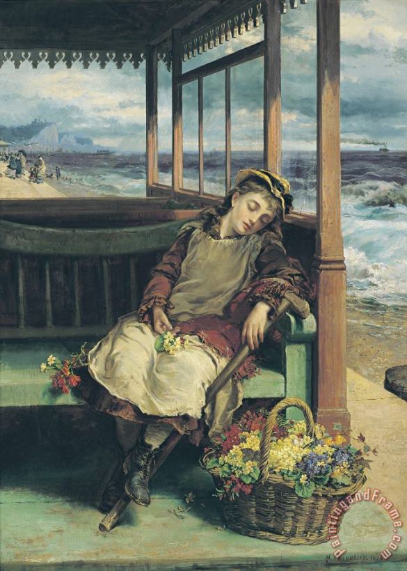 Nicholas Chevalier Weary: an Episode at St Leonards Art Painting