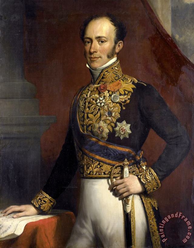 Nicolaas Pieneman Portrait of Jan Jacob Rochussen, Governor General of The Dutch East Indies Art Painting