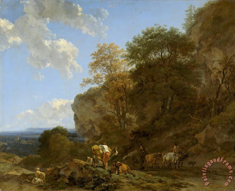 Nicolaes Pietersz Berchem Italian Landscape Art Print