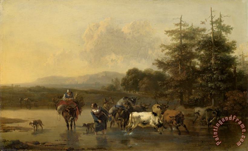 The Cattle Herd painting - Nicolaes Pietersz Berchem The Cattle Herd Art Print
