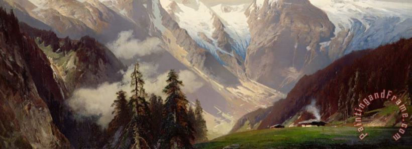 Nicolai Astudin Mountain Landscape with the Grossglockner Art Painting