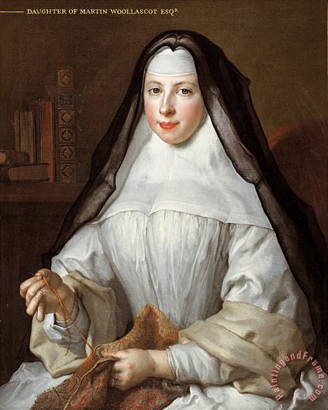 Nicolas de Largilliere Frances Woollascott, an Augustinian Nun Art Painting