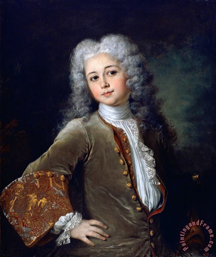 Nicolas de Largilliere Portrait of a Young Man with a Wig Art Painting