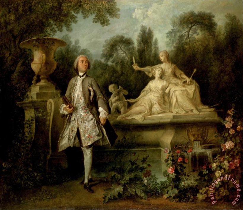 Portrait of The Actor Grandval painting - Nicolas Lancret Portrait of The Actor Grandval Art Print