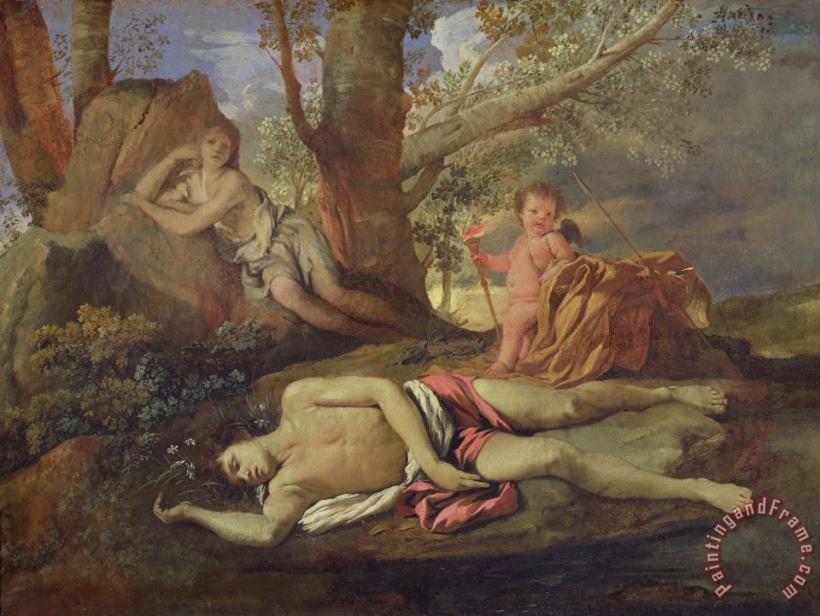 Nicolas Poussin Echo and Narcissus Art Print