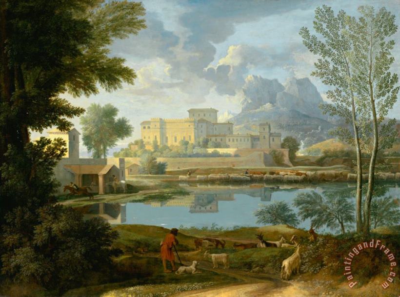 Landscape with a Calm painting - Nicolas Poussin Landscape with a Calm Art Print