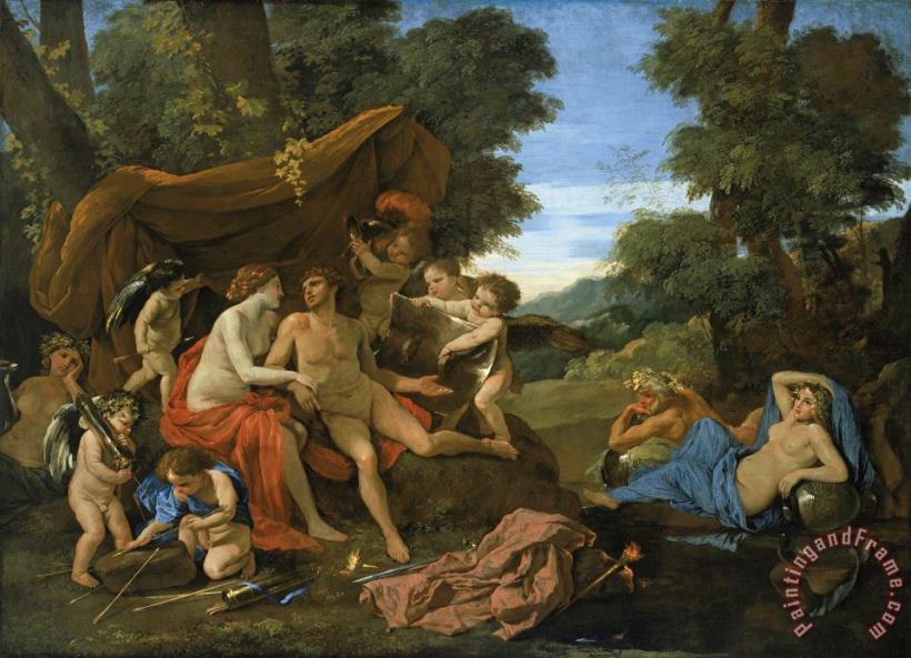 Nicolas Poussin Mars And Venus Art Painting