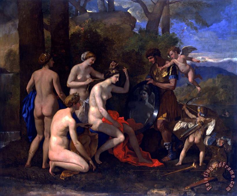 Nicolas Poussin Mars And Venus 2 Art Painting