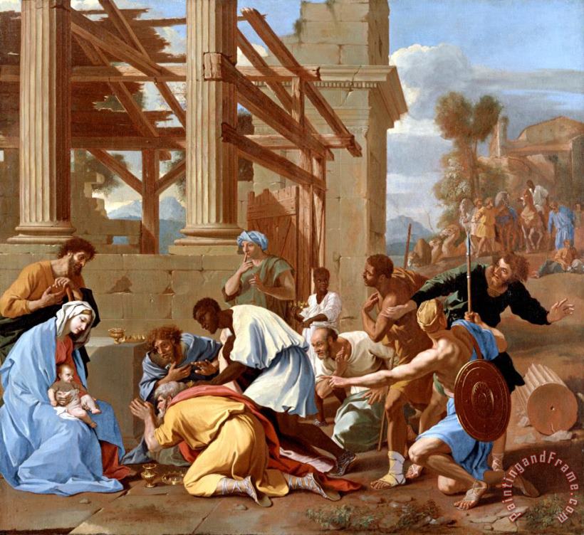 Nicolas Poussin The Adoration of The Magi Art Painting