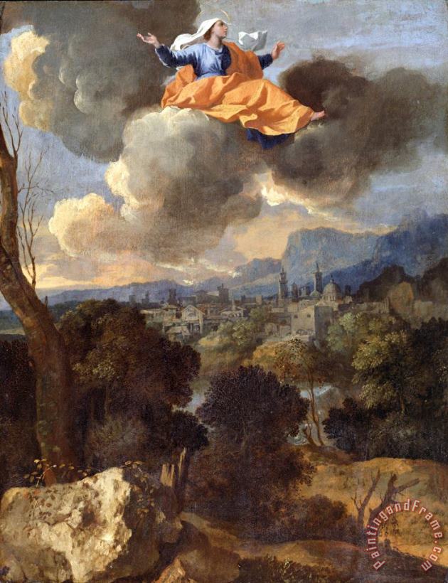 Nicolas Poussin The Translation of Saint Rita of Cascia Art Painting