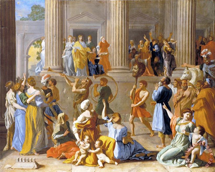 Nicolas Poussin The Triumph of David Art Painting