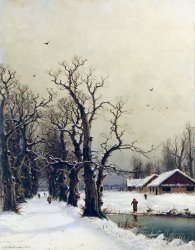Nils Hans Christiansen Winter scene