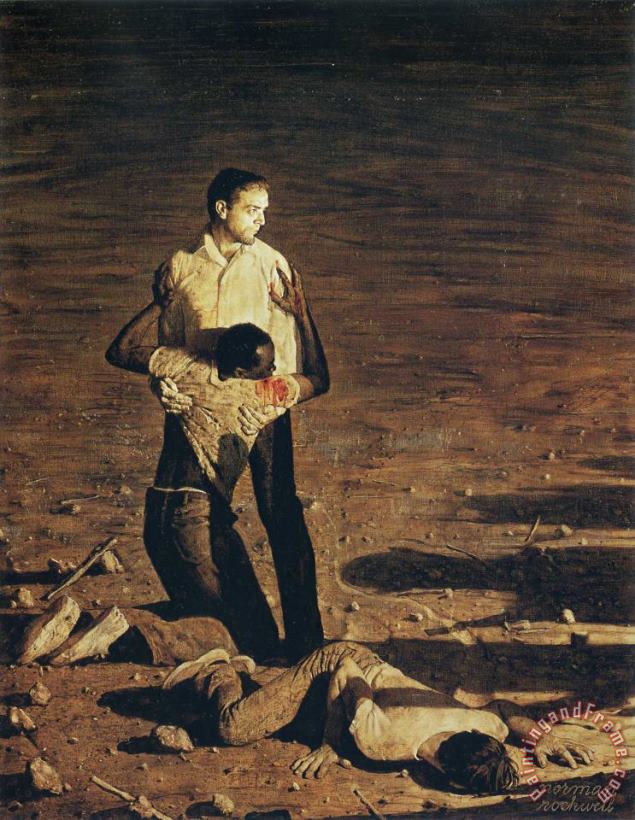 Norman Rockwell Southern Justice Murder in Mississippi 1965 Art Painting