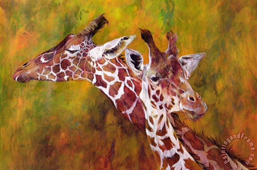 Giraffe painting - Odile Kidd Giraffe Art Print