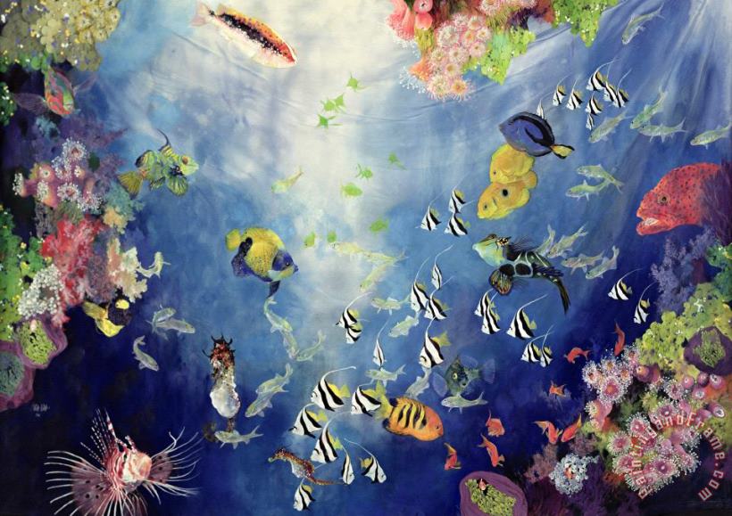 Underwater World II painting - Odile Kidd Underwater World II Art Print