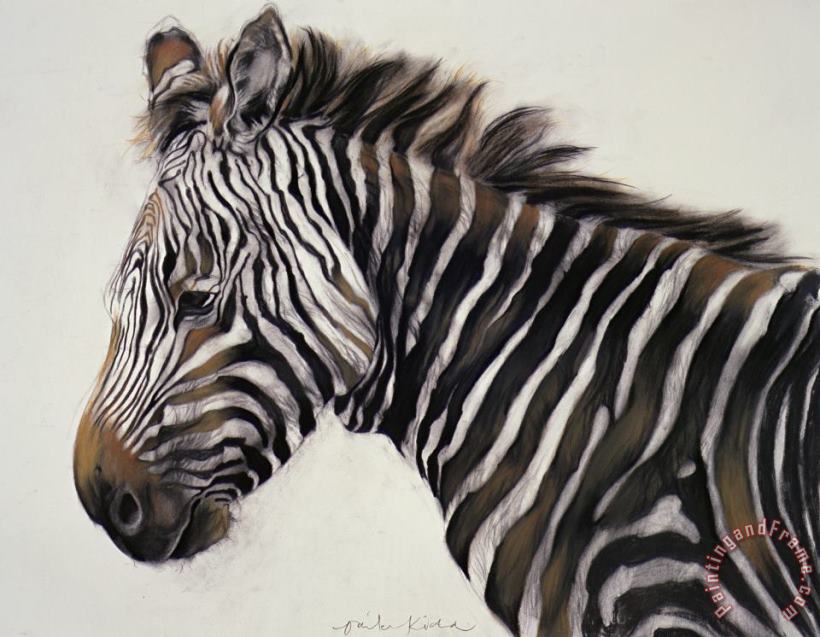 Zebra painting - Odile Kidd Zebra Art Print