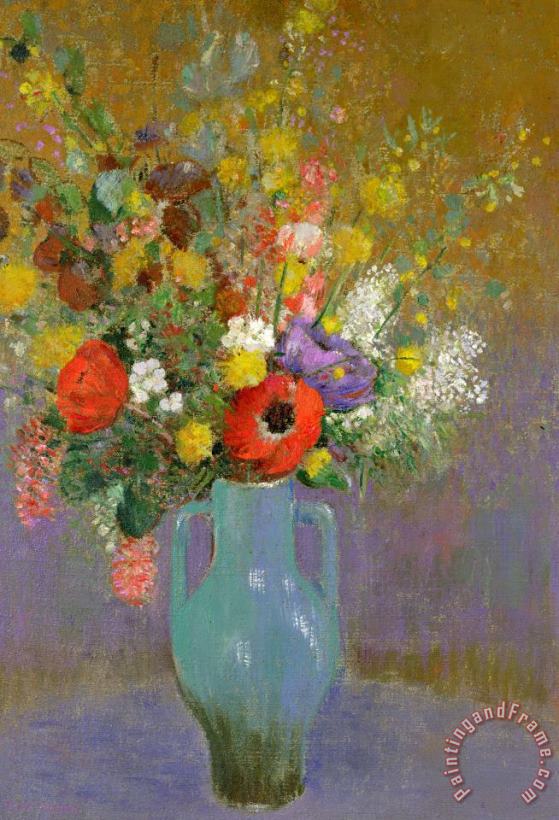 Bouquet Of Wild Flowers painting - Odilon Redon Bouquet Of Wild Flowers Art Print