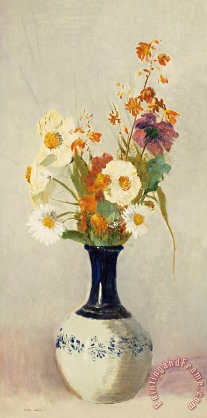 Flowers In A Vase painting - Odilon Redon Flowers In A Vase Art Print