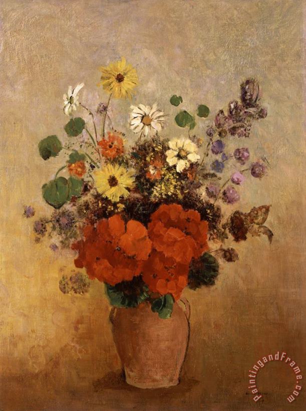 Odilon Redon Flowers in a Vase Art Painting