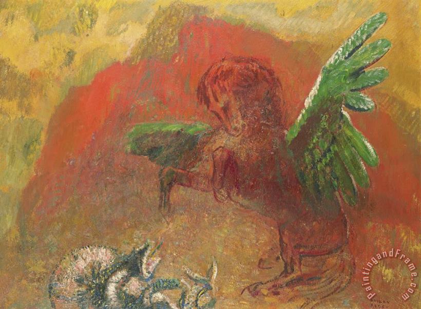 Pegasus Triumphant painting - Odilon Redon Pegasus Triumphant Art Print