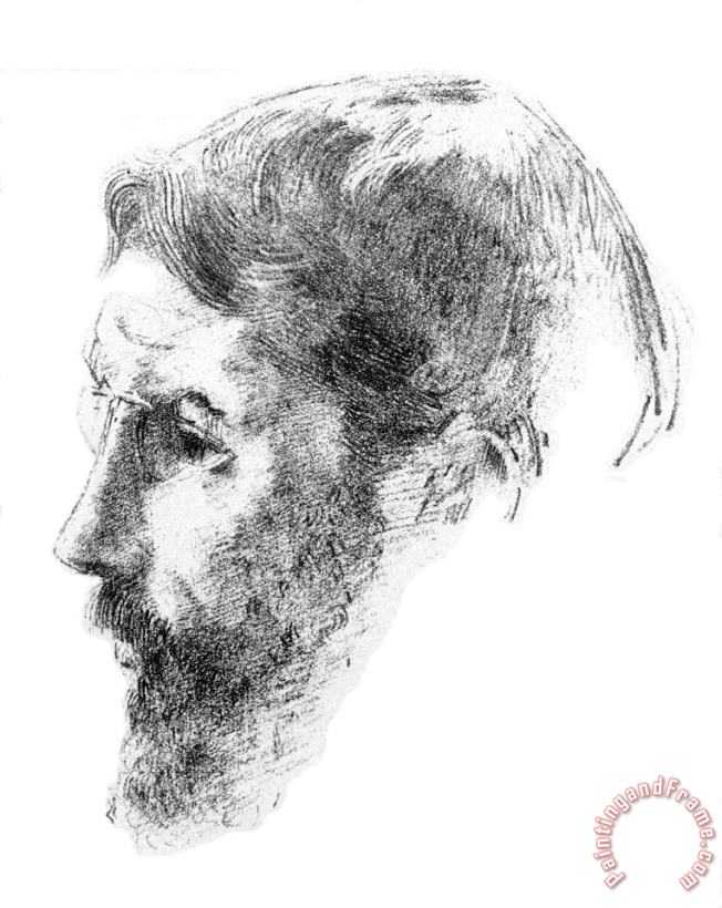 Portrait of Bonnard (artist's Proof) painting - Odilon Redon Portrait of Bonnard (artist's Proof) Art Print