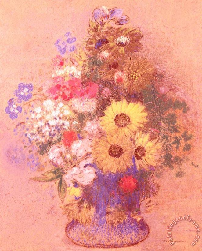Vase Of Flowers painting - Odilon Redon Vase Of Flowers Art Print