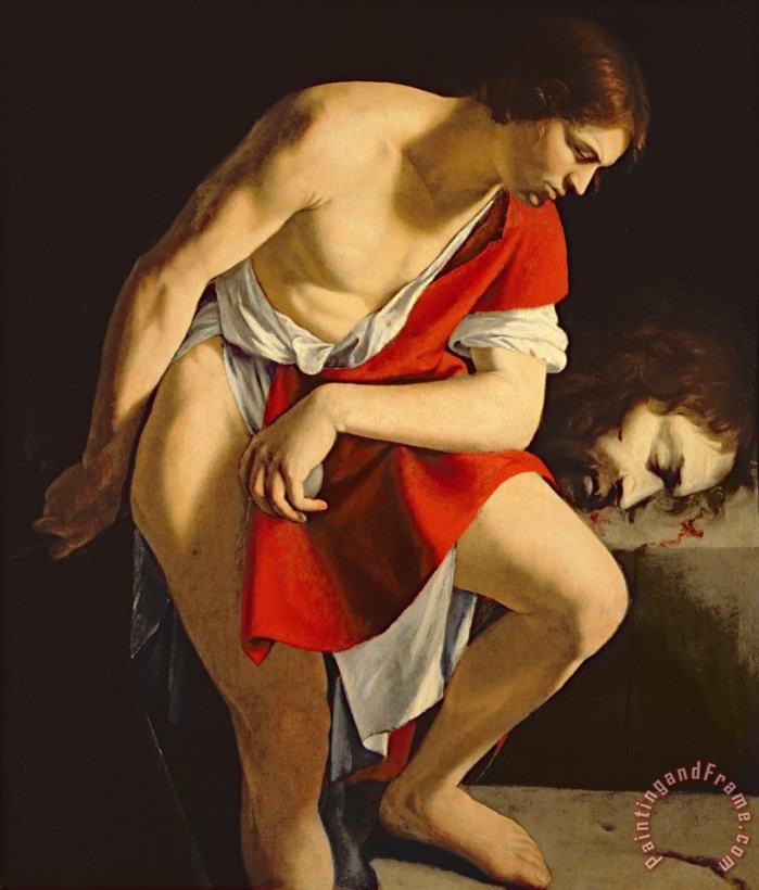 Orazio Gentileschi David Contemplating The Head Of Goliath Art Painting