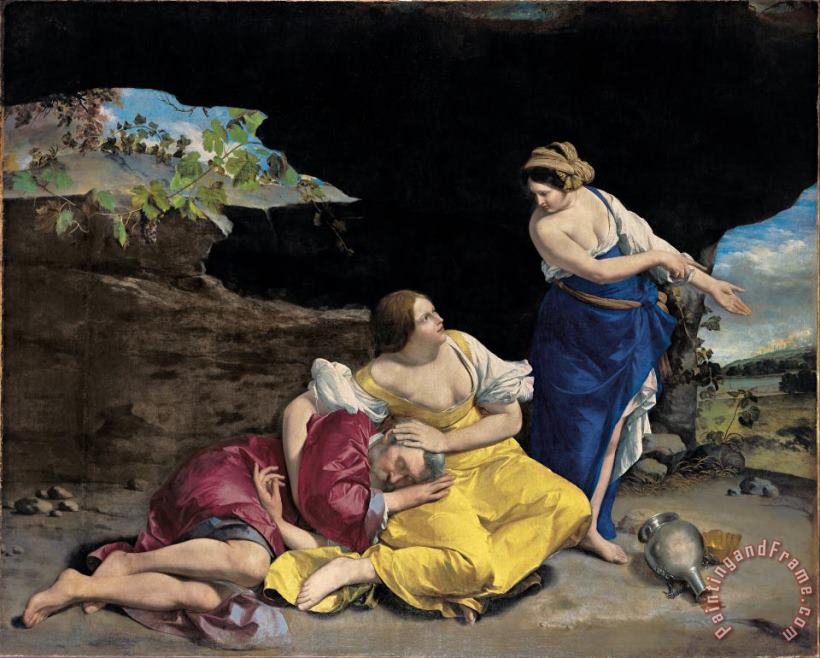 Orazio Gentileschi Lot And His Daughters 2 Art Painting