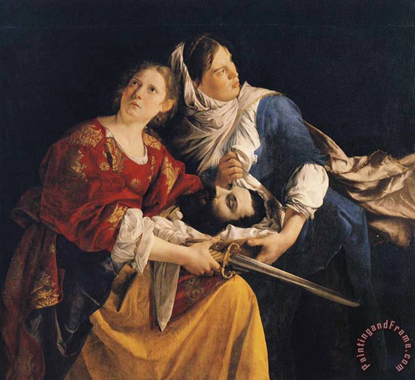 Judith And Her Maidservant with The Head of Holofernes painting - Orazio Gentleschi Judith And Her Maidservant with The Head of Holofernes Art Print
