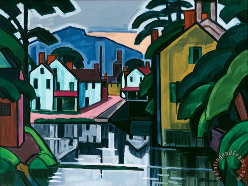 Old Canal Port painting - Oscar Bluemner Old Canal Port Art Print