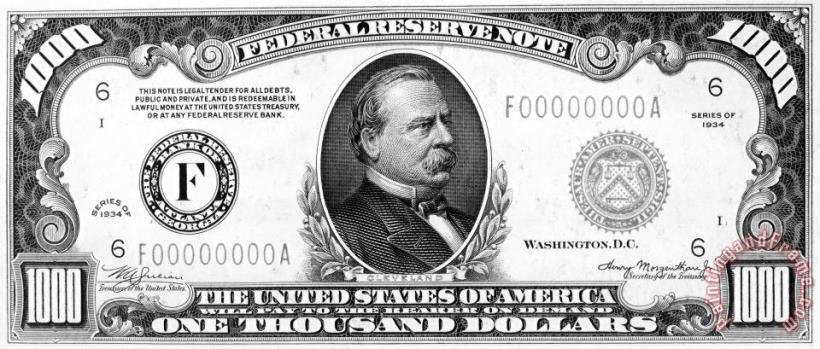 Others 1,000 Dollar Bill Art Print