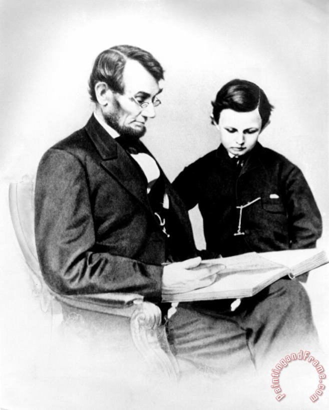 Abraham Lincoln And Tad painting - Others Abraham Lincoln And Tad Art Print
