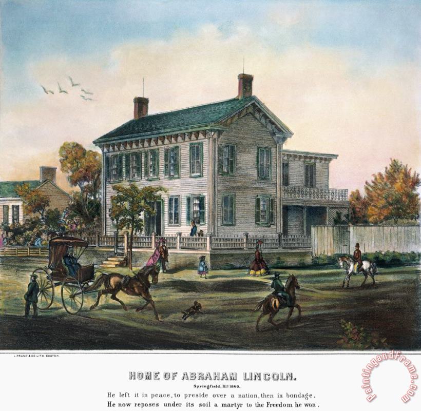 Others Abraham Lincolns Home Art Painting