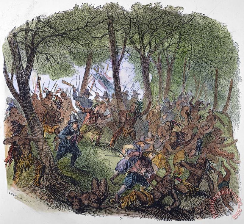 Algonquian Massacre, 1643 painting - Others Algonquian Massacre, 1643 Art Print