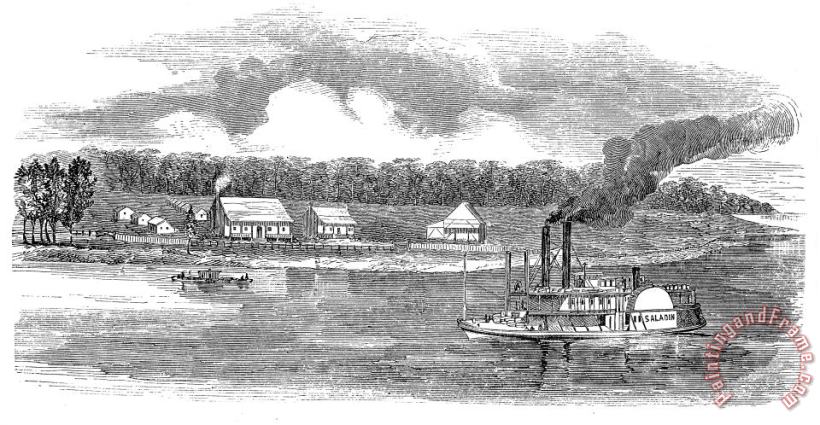Others AMERICAN STEAMBOAT, c1870 Art Print