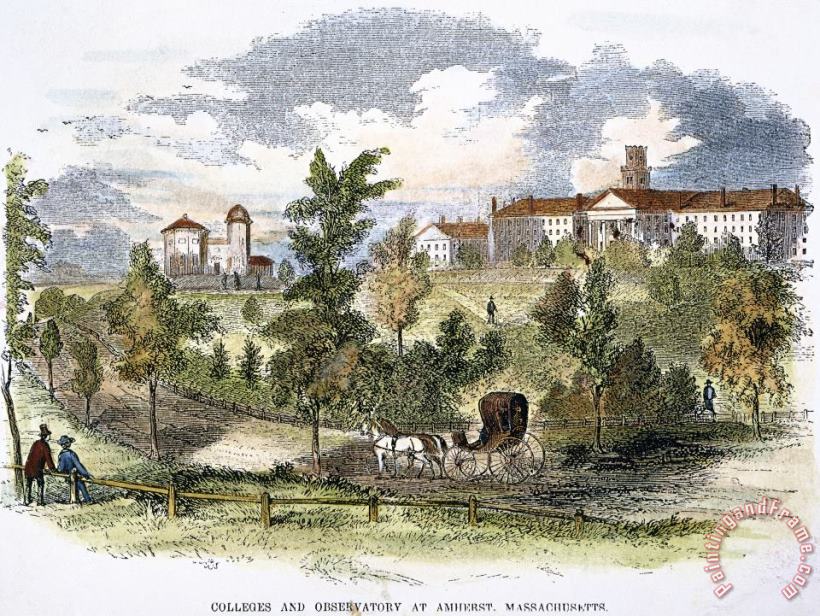 Amherst College, 1855 painting - Others Amherst College, 1855 Art Print