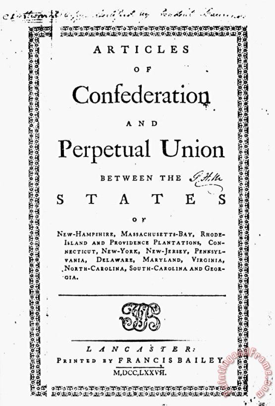 Others Articles Of Confederation Art Painting