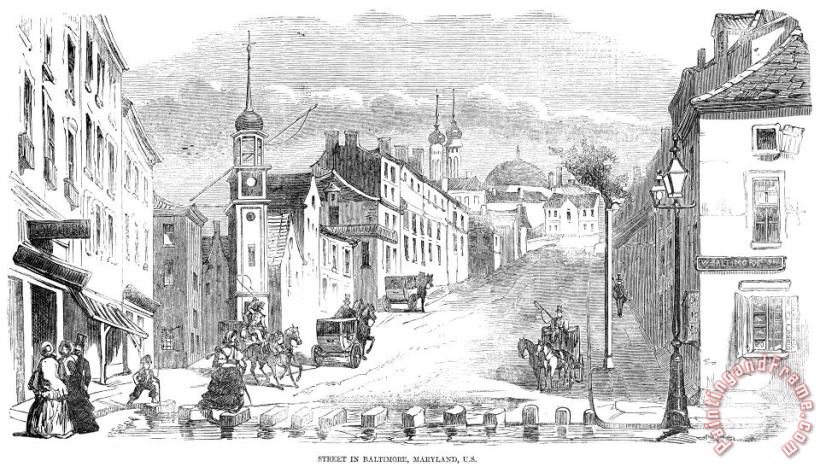 Baltimore, Maryland, 1856 painting - Others Baltimore, Maryland, 1856 Art Print