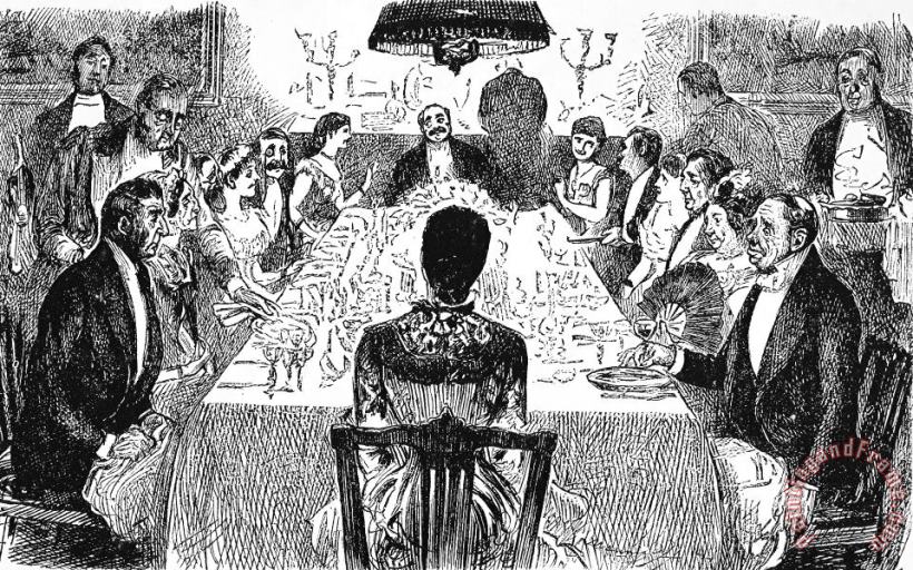 Others BANQUET, 19th CENTURY Art Painting