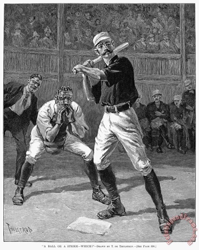 Baseball, 1888 painting - Others Baseball, 1888 Art Print