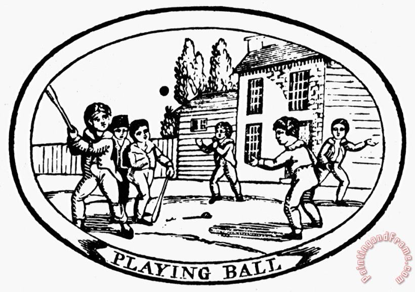 Baseball Game, 1820 painting - Others Baseball Game, 1820 Art Print