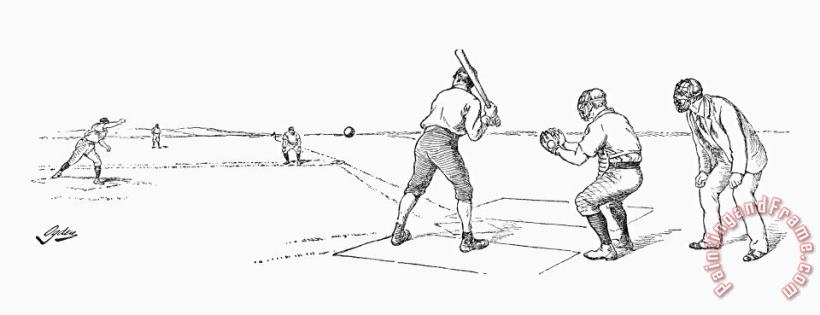 Baseball Game, 1889 painting - Others Baseball Game, 1889 Art Print