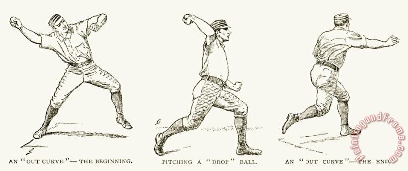 Others Baseball Pitching, 1889 Art Painting