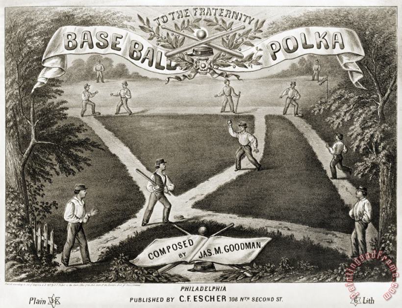 Others Baseball Polka, 1867 Art Painting