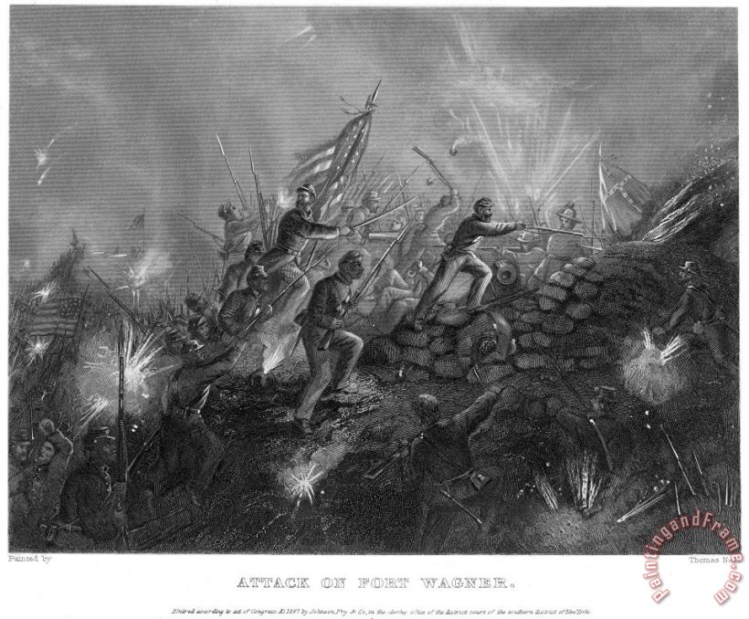 Battle Of Fort Wagner, 1863 painting - Others Battle Of Fort Wagner, 1863 Art Print