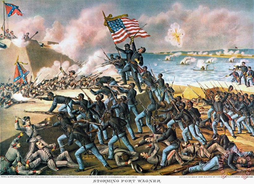 Battle Of Fort Wagner, 1863 painting - Others Battle Of Fort Wagner, 1863 Art Print