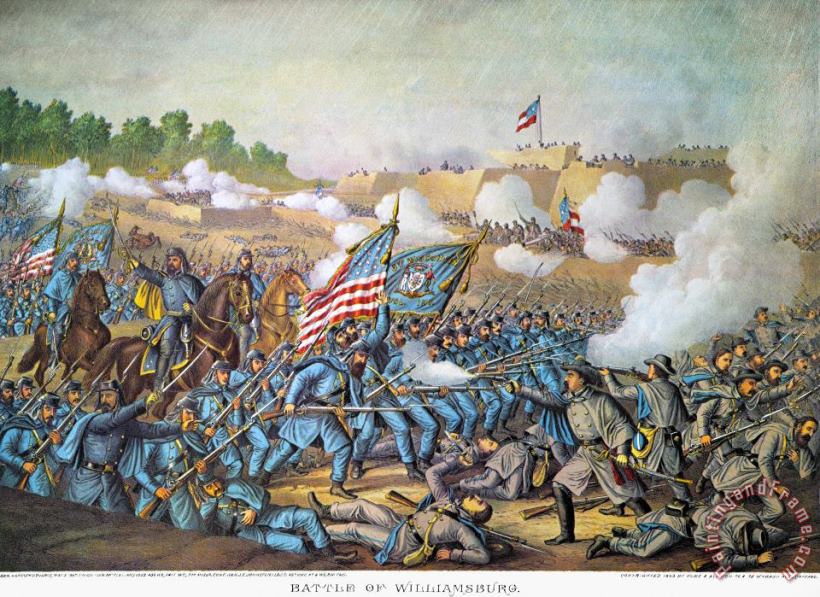 Battle Of Williamsburg painting - Others Battle Of Williamsburg Art Print