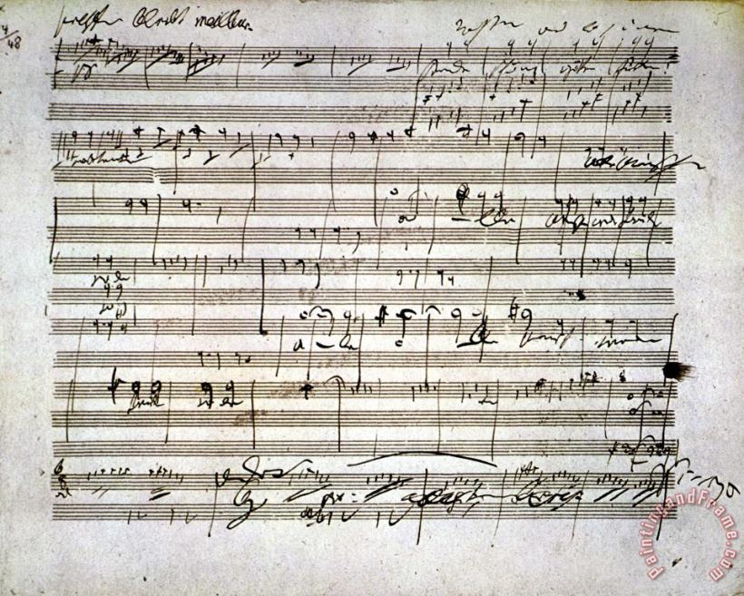 Others Beethoven Manuscript Art Print