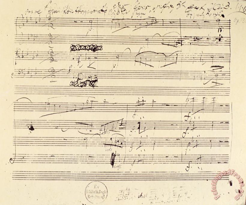 Beethoven Manuscript, 1826 painting - Others Beethoven Manuscript, 1826 Art Print